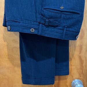 Double RL Ralph Lauren cotton button fly cuffed pants 38x32